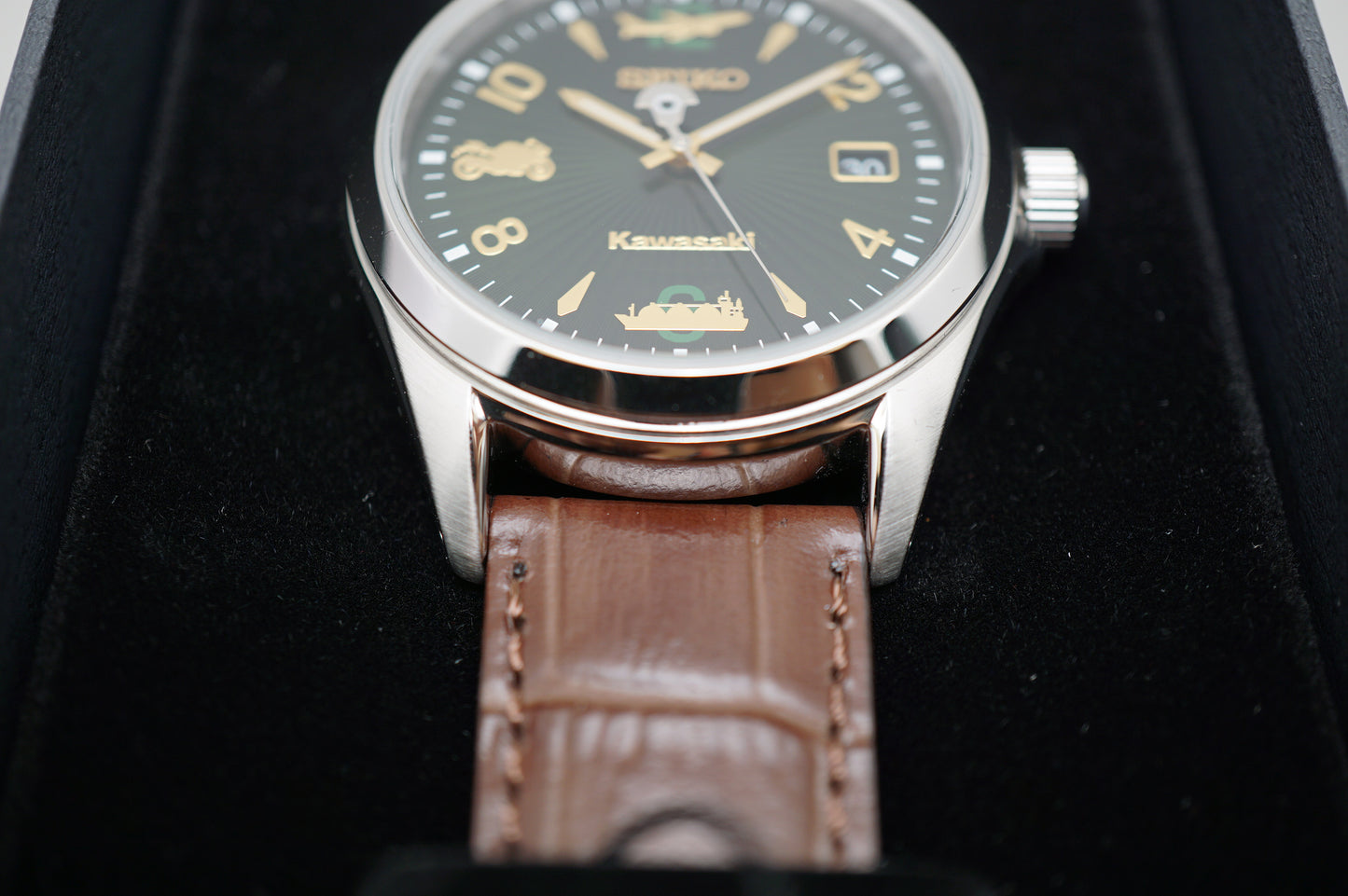 New Seiko SZSB024 4R35 Kawasaki JDM Limited Edition Green Dial Automatic Watch