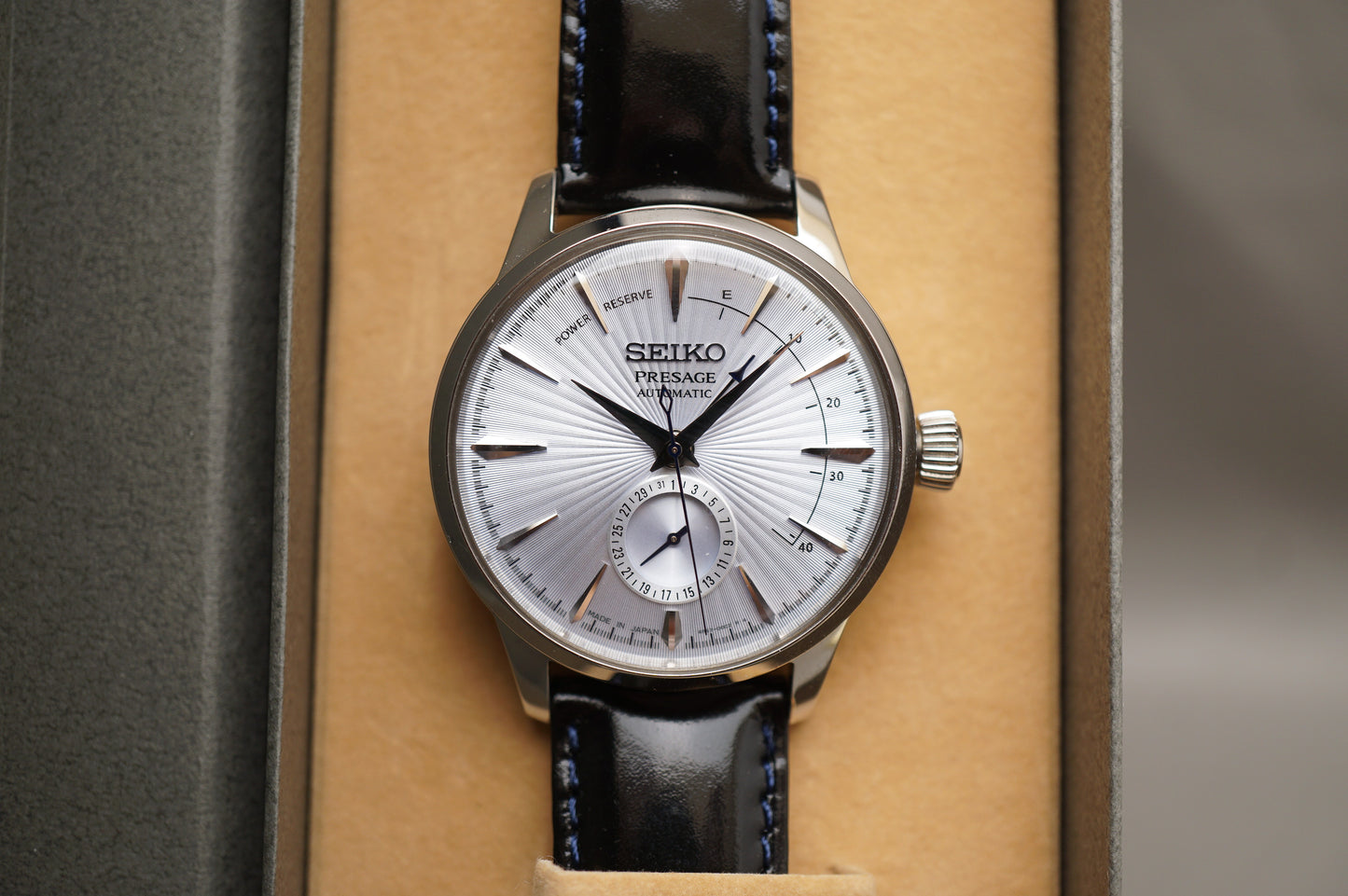 Seiko Presage SARY131 4R57 Cocktail Time Sunburst Blue Dial Automatic Watch