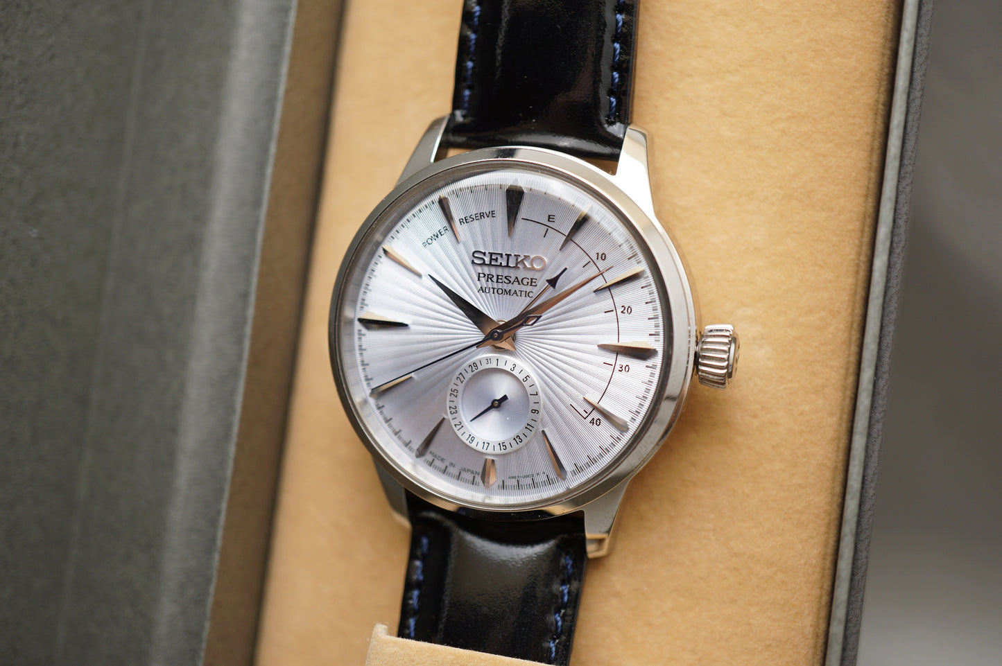 Seiko Presage SARY131 4R57 Cocktail Time Sunburst Blue Dial Automatic Watch