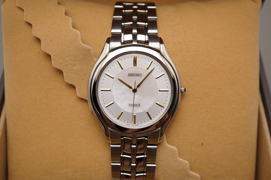 New Unworn Seiko Dolce SACL009 8J41 White Pearled Dial Quartz JDM Watch
