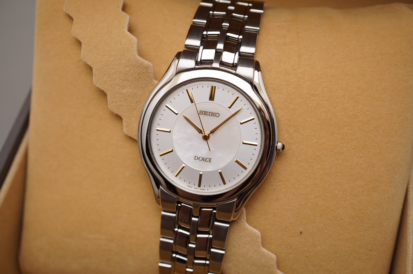 New Unworn Seiko Dolce SACL009 8J41 White Pearled Dial Quartz JDM Watch