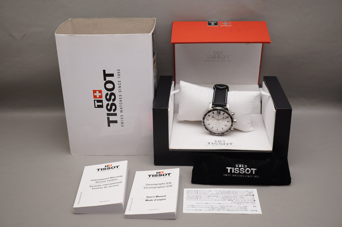 Tissot T095.417.16.037.00 Quickster White Dial Chronograph Swiss Quartz Watch