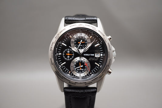 Seiko 5T82-0AH0 World Time ANA Pilots Quartz Limited Edition JDM Watch