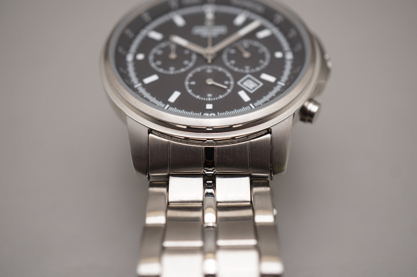 Vintage 2000s Junghans 4006453 Black Dial Sport Chronograph Quartz Watch