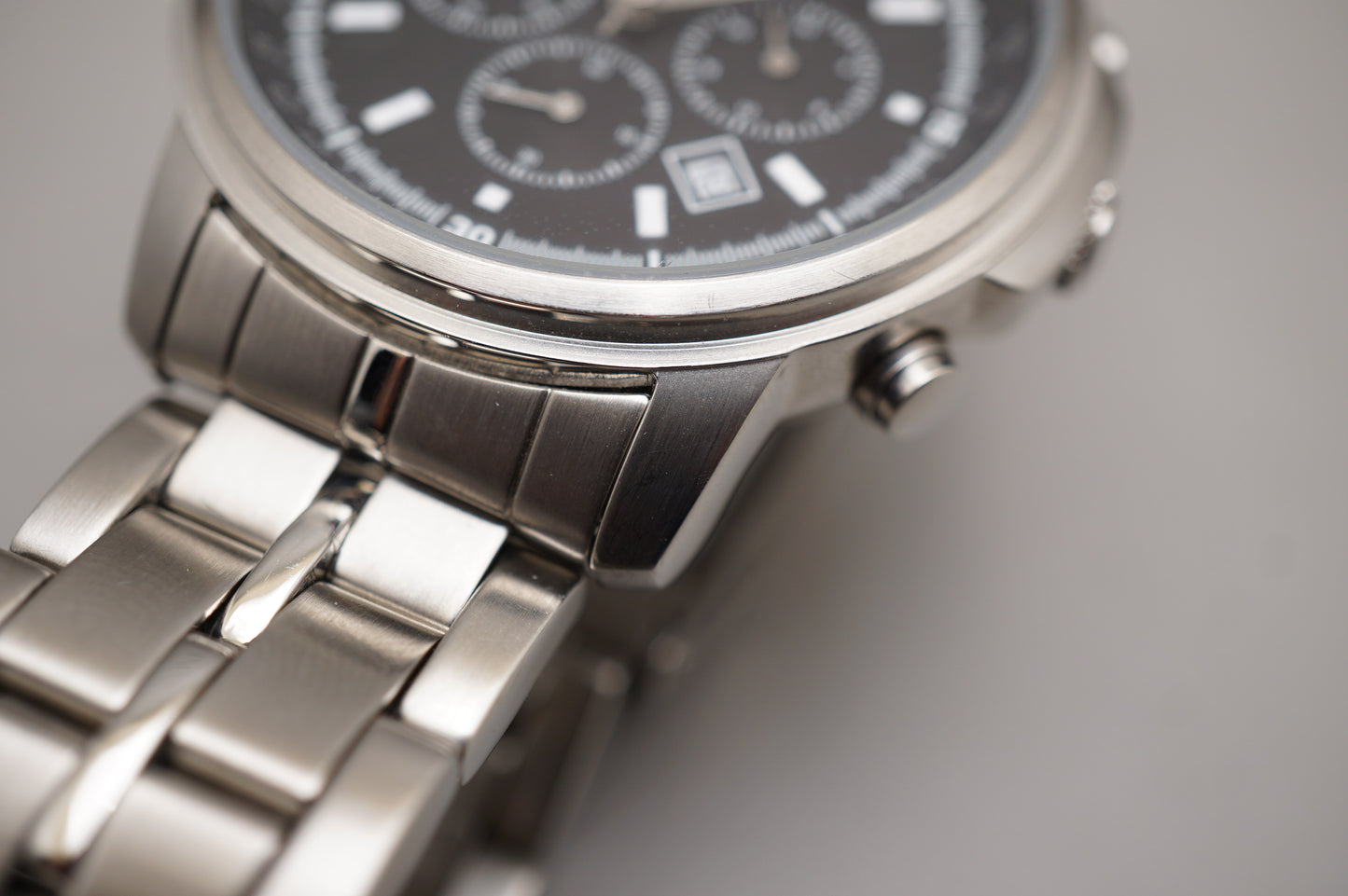 Vintage 2000s Junghans 4006453 Black Dial Sport Chronograph Quartz Watch