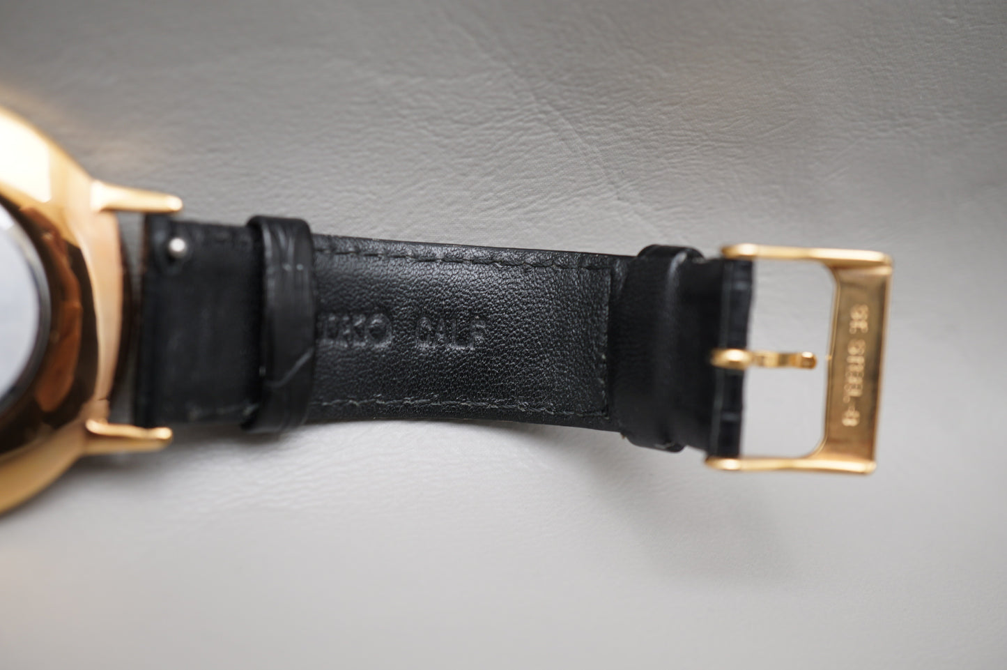 Seiko Selection SCXP076 7N01 Gold Feather Reissue Quartz Watch