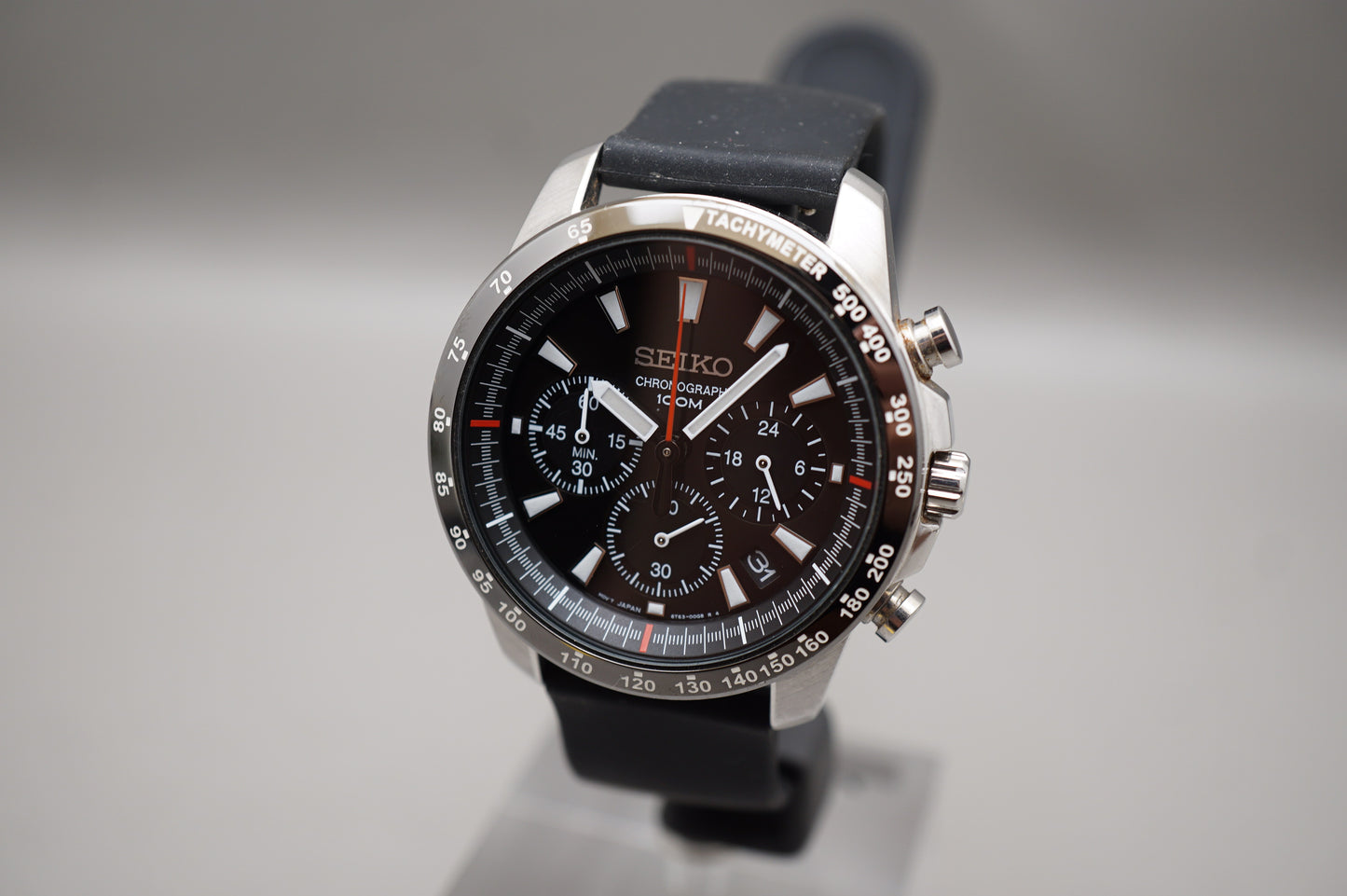Seiko Neo Sports SSB031 6T63 Black Dial Quartz Chronograph Watch READ FOR PARTS
