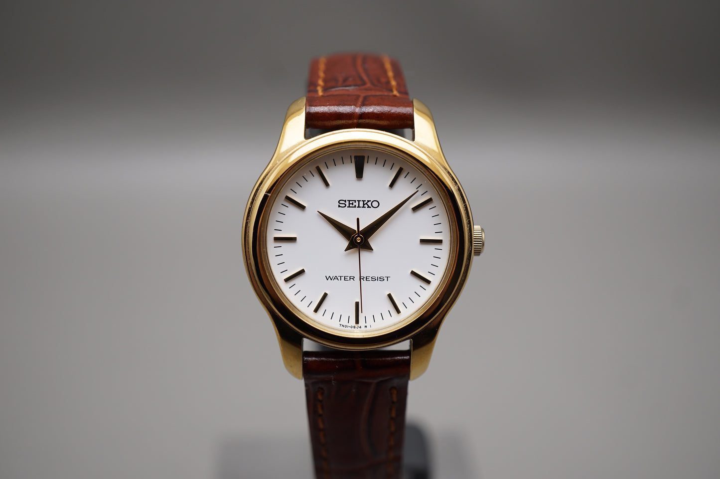 Seiko Selection SSXP002 7N01 Gold Tone White Dial Quartz Ladies Watch