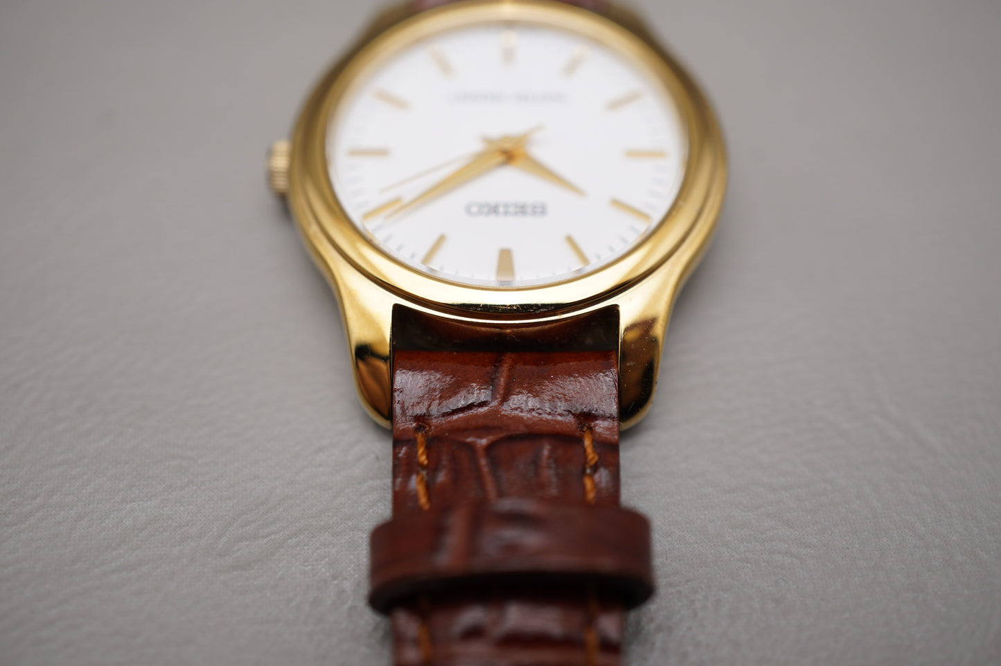 Seiko Selection SSXP002 7N01 Gold Tone White Dial Quartz Ladies Watch