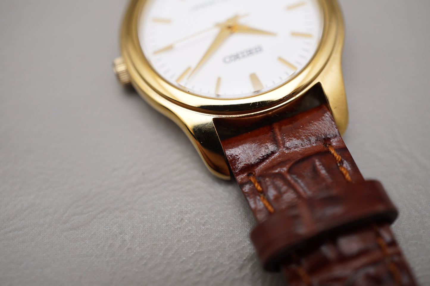 Seiko Selection SSXP002 7N01 Gold Tone White Dial Quartz Ladies Watch