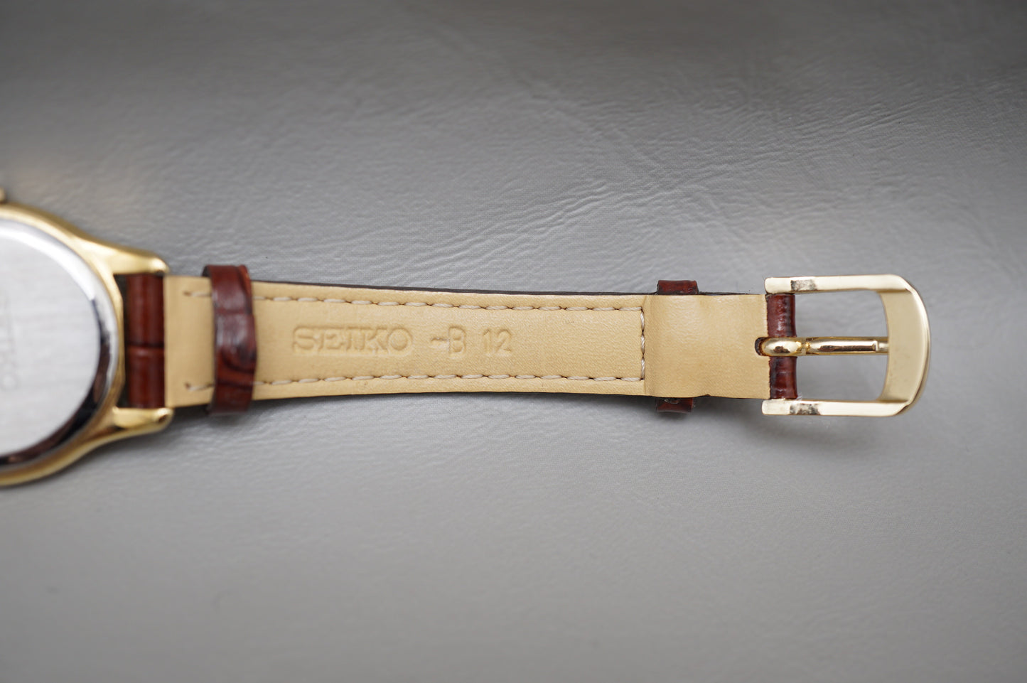 Seiko Selection SSXP002 7N01 Gold Tone White Dial Quartz Ladies Watch