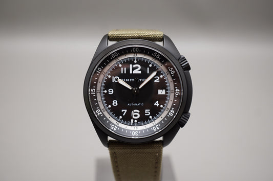 Hamilton Khaki Aviation H80485835 Pilot Pioneer Black Aluminum Automatic Watch