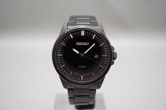 Seiko Spirit SBPN075 V147 Black Tone JDM Solar Quartz Watch