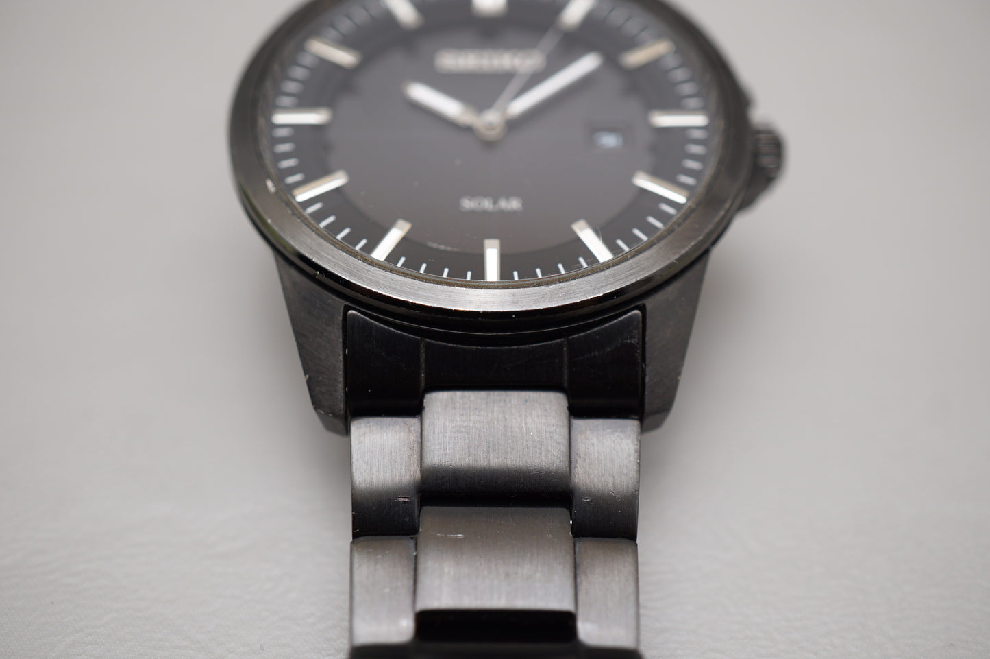 Seiko Spirit SBPN075 V147 Black Tone JDM Solar Quartz Watch