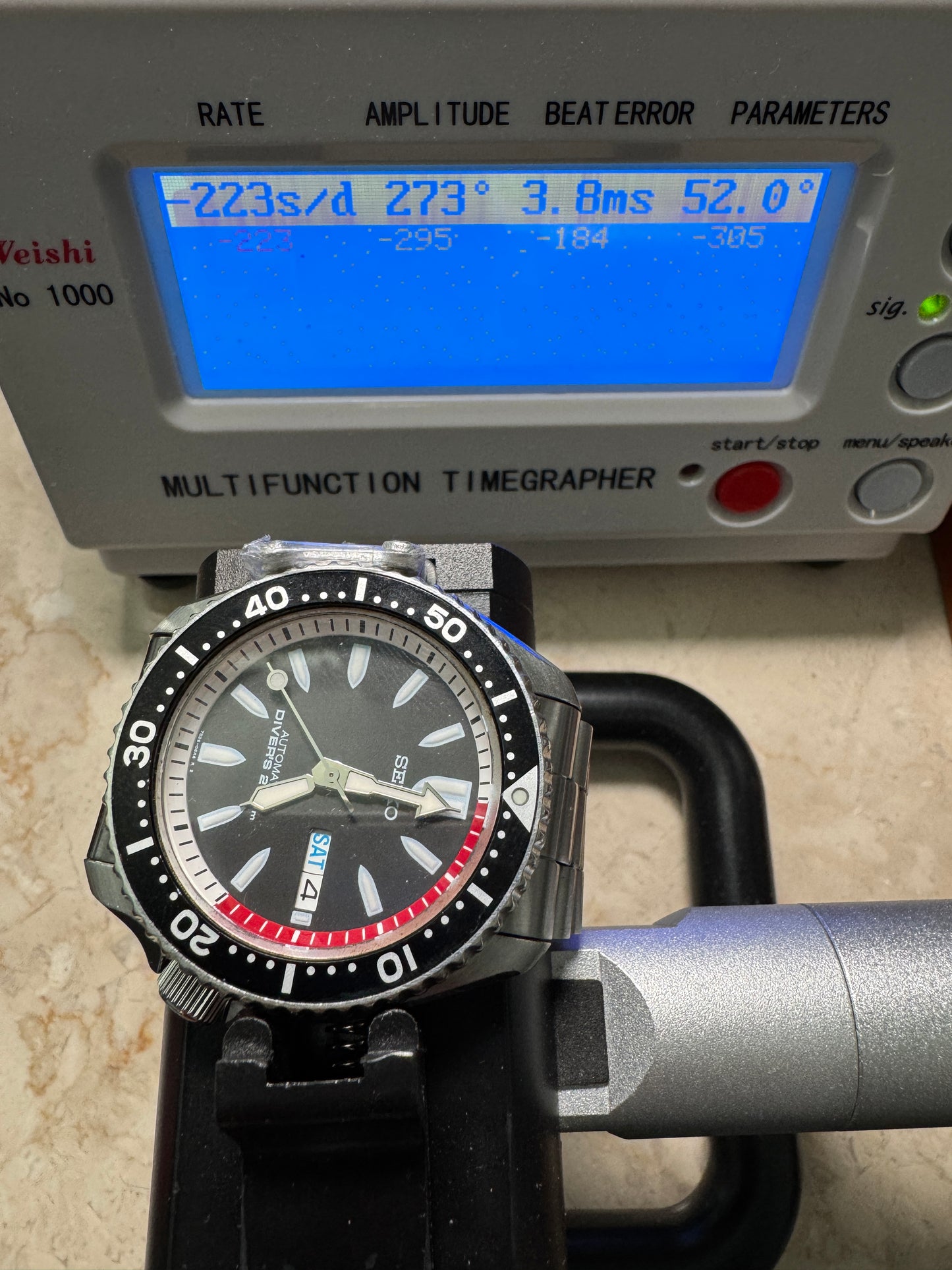 Vintage 2005 Seiko SKXA53 7S26 Black Bullet Divers 200M Automatic Watch READ
