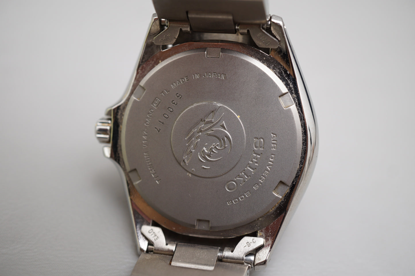 Seiko Prospex SBDN013 V147 Titanium Divers 200M Solar Quartz Watch Orig Bracelet