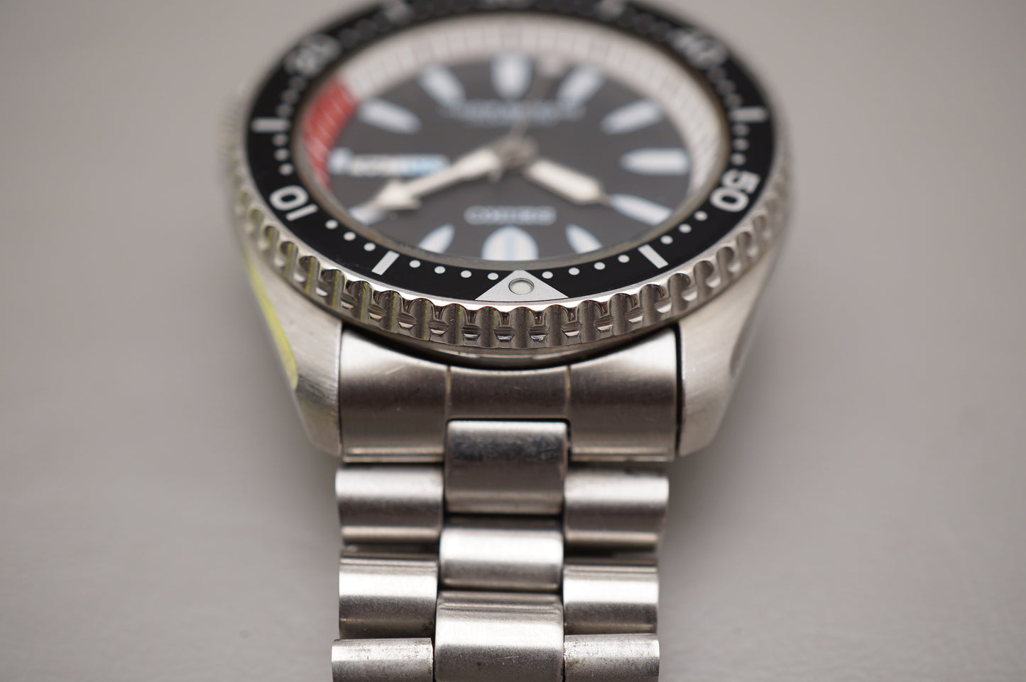 Vintage 2005 Seiko SKXA53 7S26 Black Bullet Divers 200M Automatic Watch READ