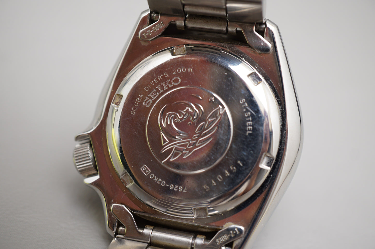 Vintage 2005 Seiko SKXA53 7S26 Black Bullet Divers 200M Automatic Watch READ