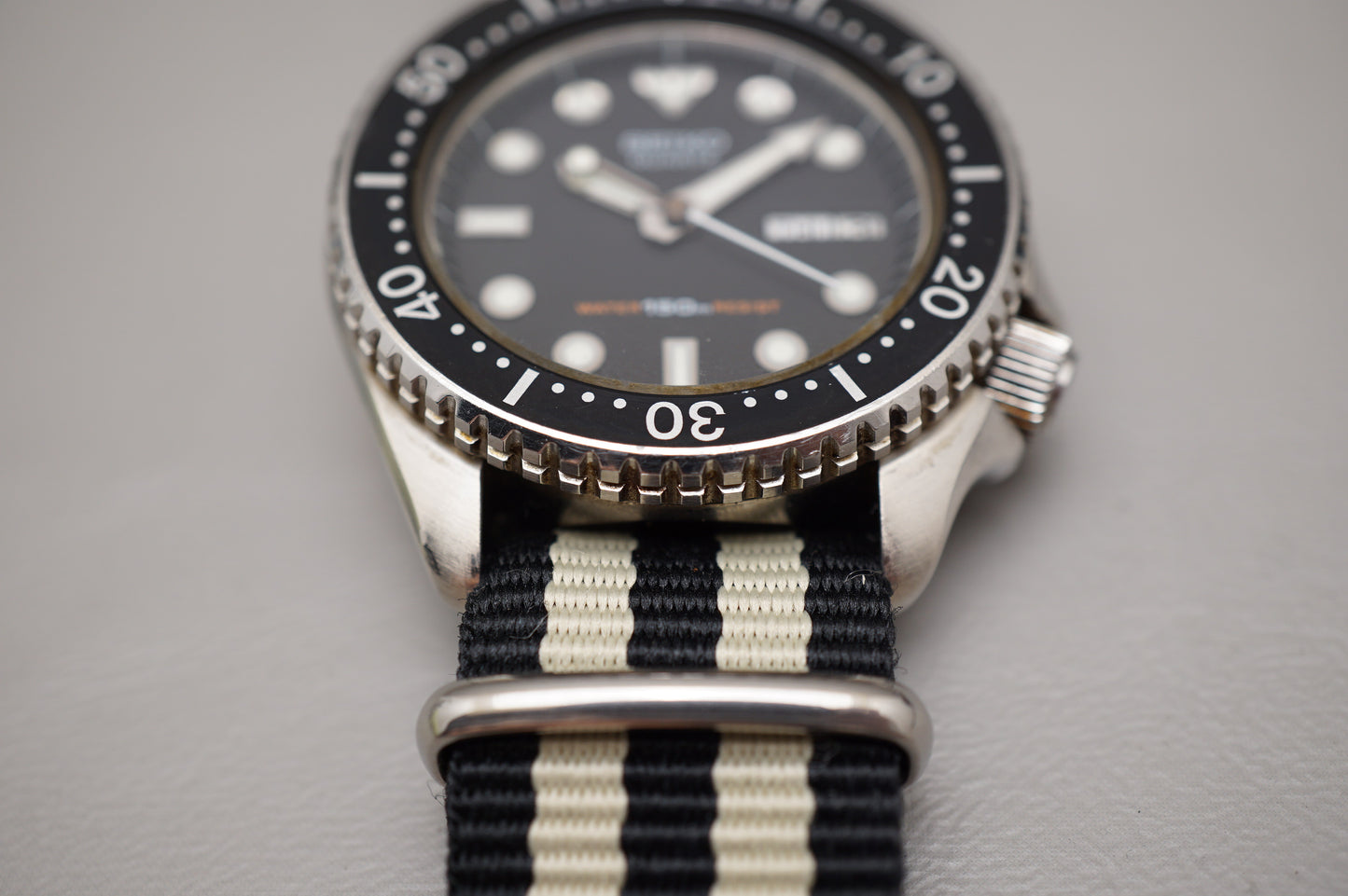 Vintage April 1982 Seiko 6458-6000 Spyq018 150M Water Resist 37Mm Quartz Watch