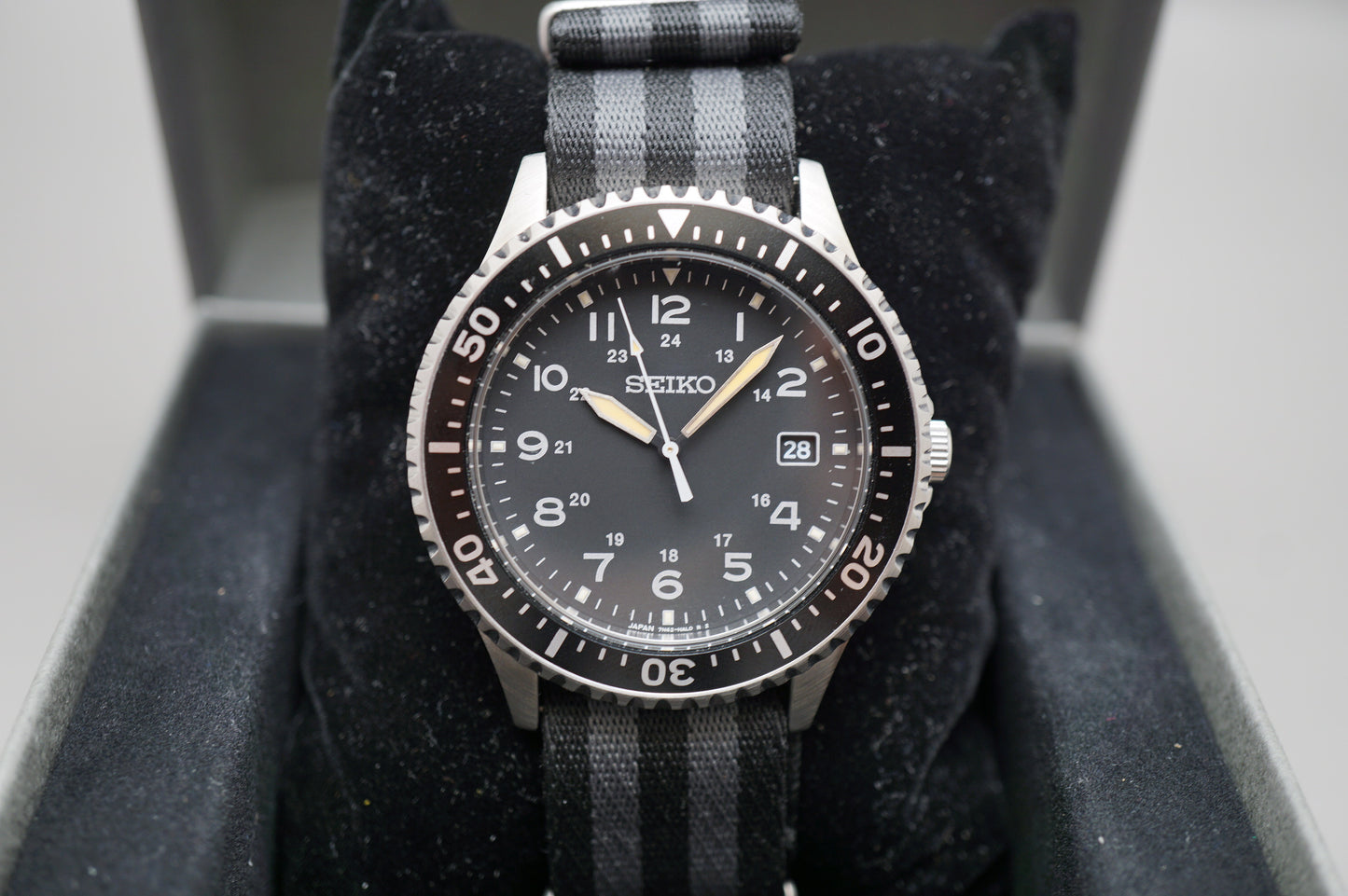 Seiko SZQV010 7N42 Nano Universe JDM Vintage Military Field Style Quartz Watch