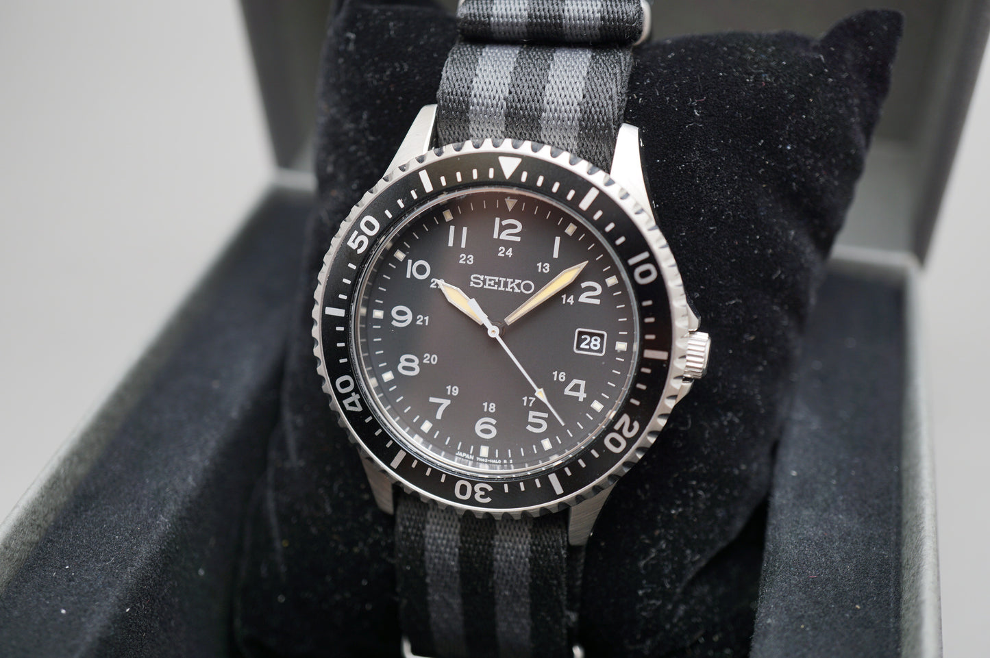 Seiko SZQV010 7N42 Nano Universe JDM Vintage Military Field Style Quartz Watch