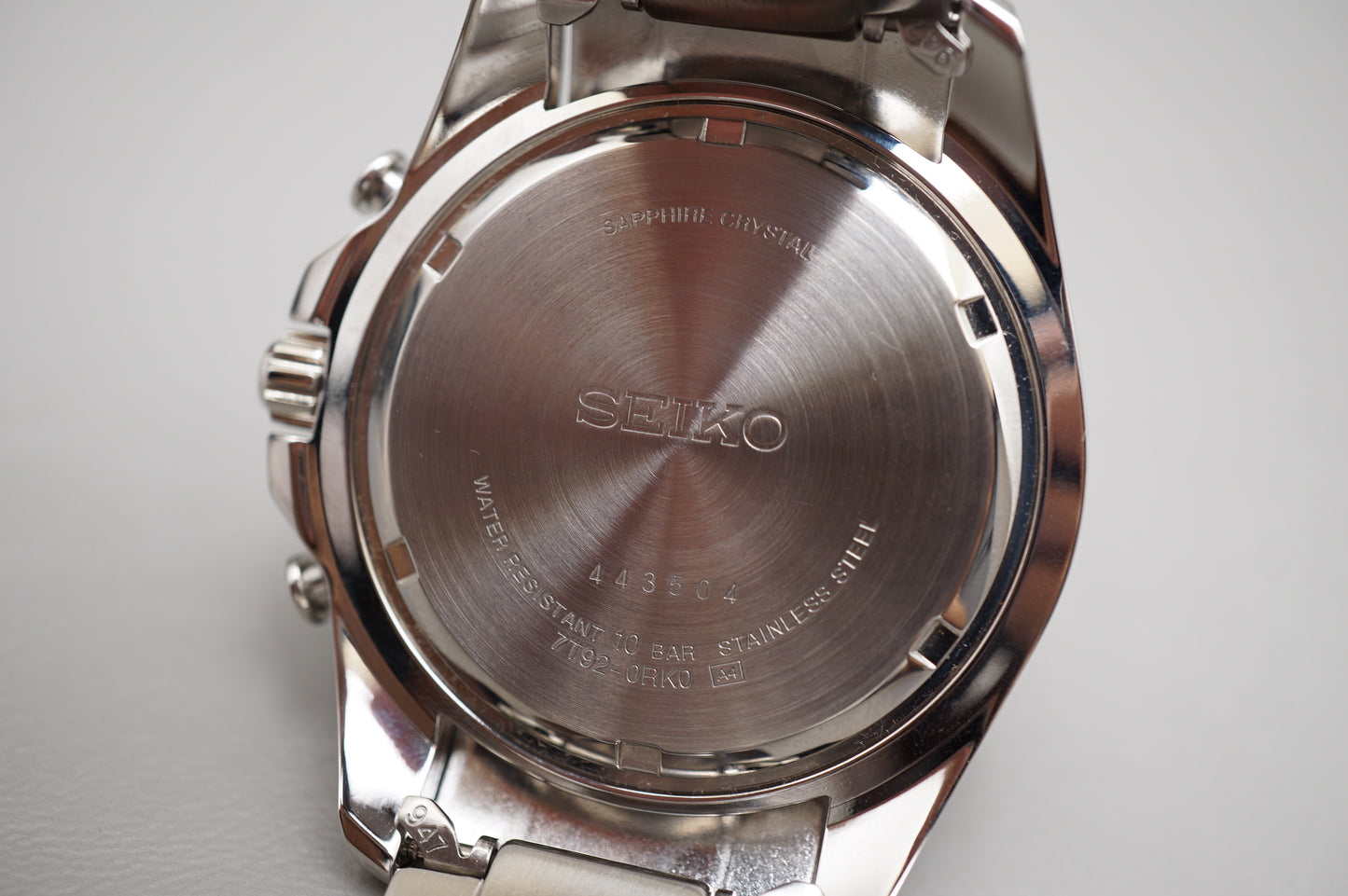 Seiko 7T92-0RK0 Racing Brown Dial Quartz Chronograph Tachymeter Watch