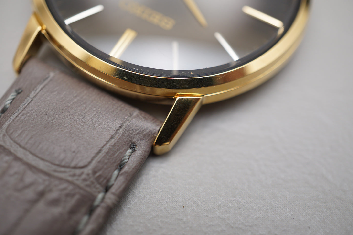 Seiko Selection SCXP144 7N01 Nano Universe Gold Feather Reissue Quartz Watch