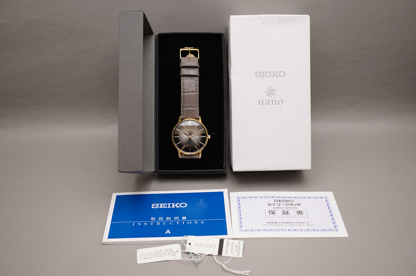 Seiko Selection SCXP144 7N01 Nano Universe Gold Feather Reissue Quartz Watch