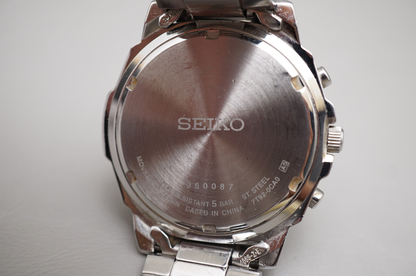 Seiko SND411P1 Blue Green Dial Quartz Chronograph Watch