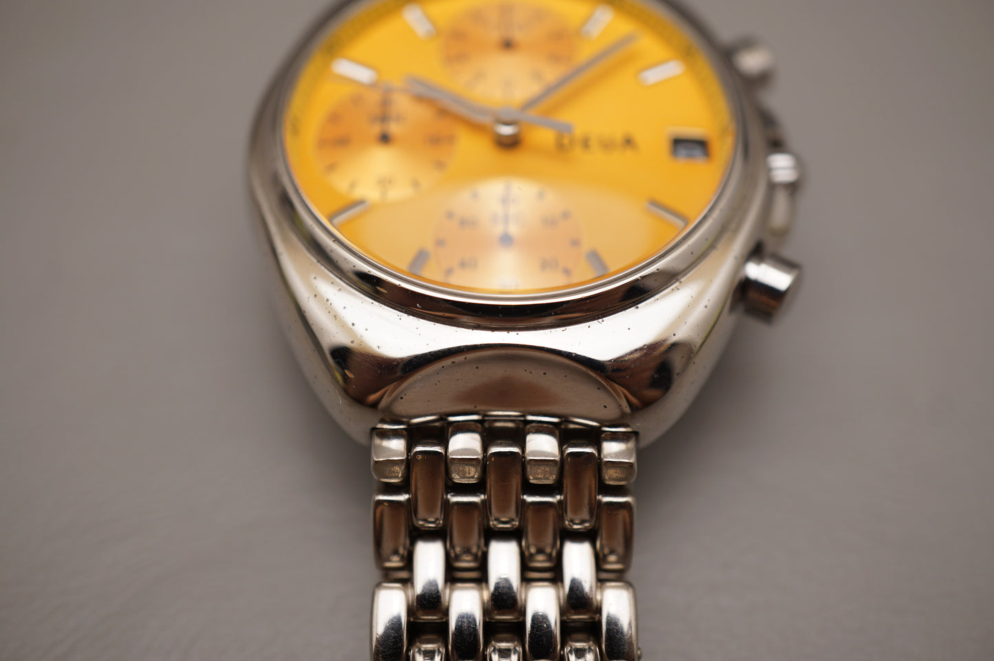 Vintage Seiko Alba DEUA V657-6040 Orange Dial Quartz Chronograph Watch