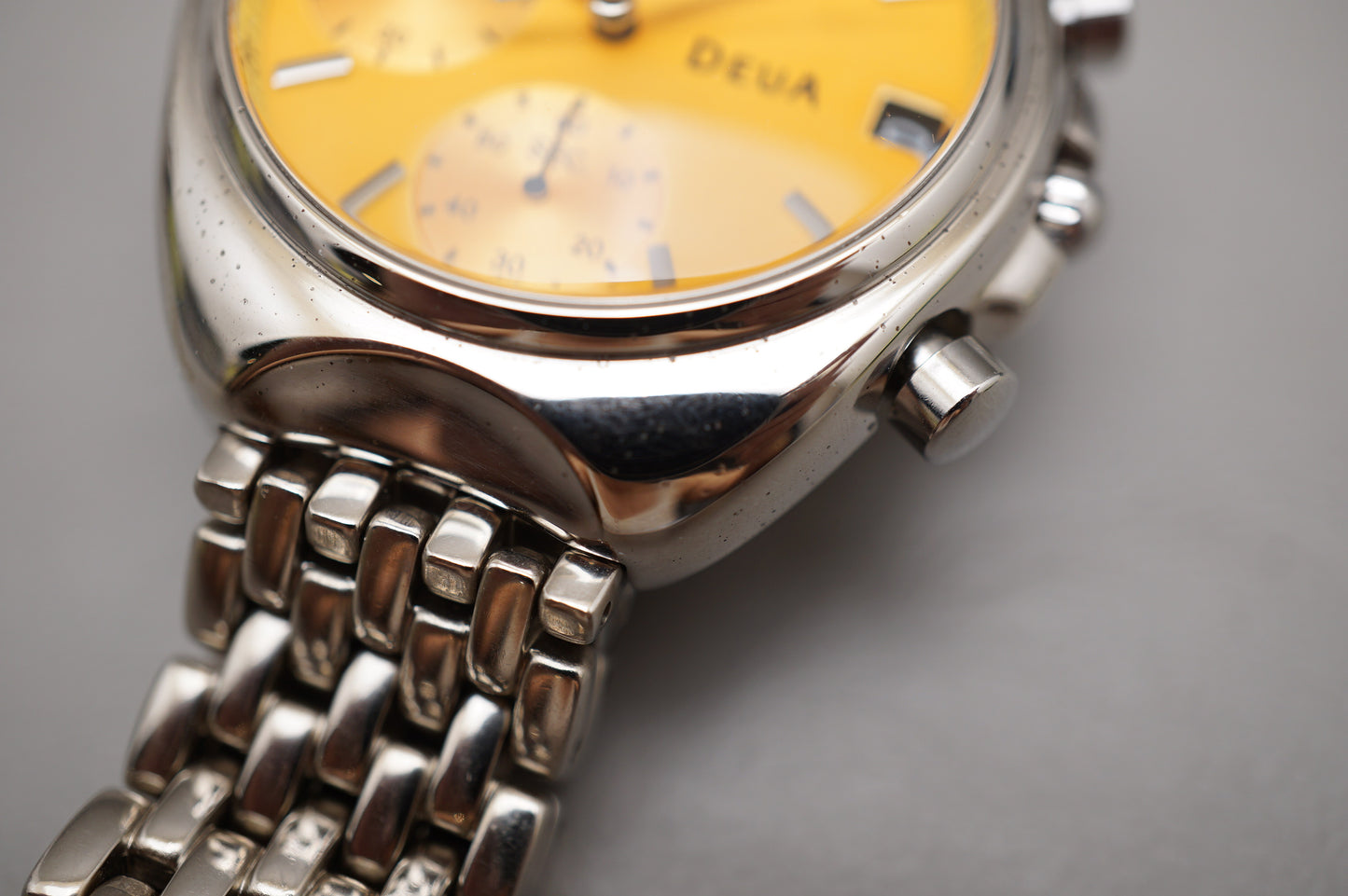 Vintage Seiko Alba DEUA V657-6040 Orange Dial Quartz Chronograph Watch