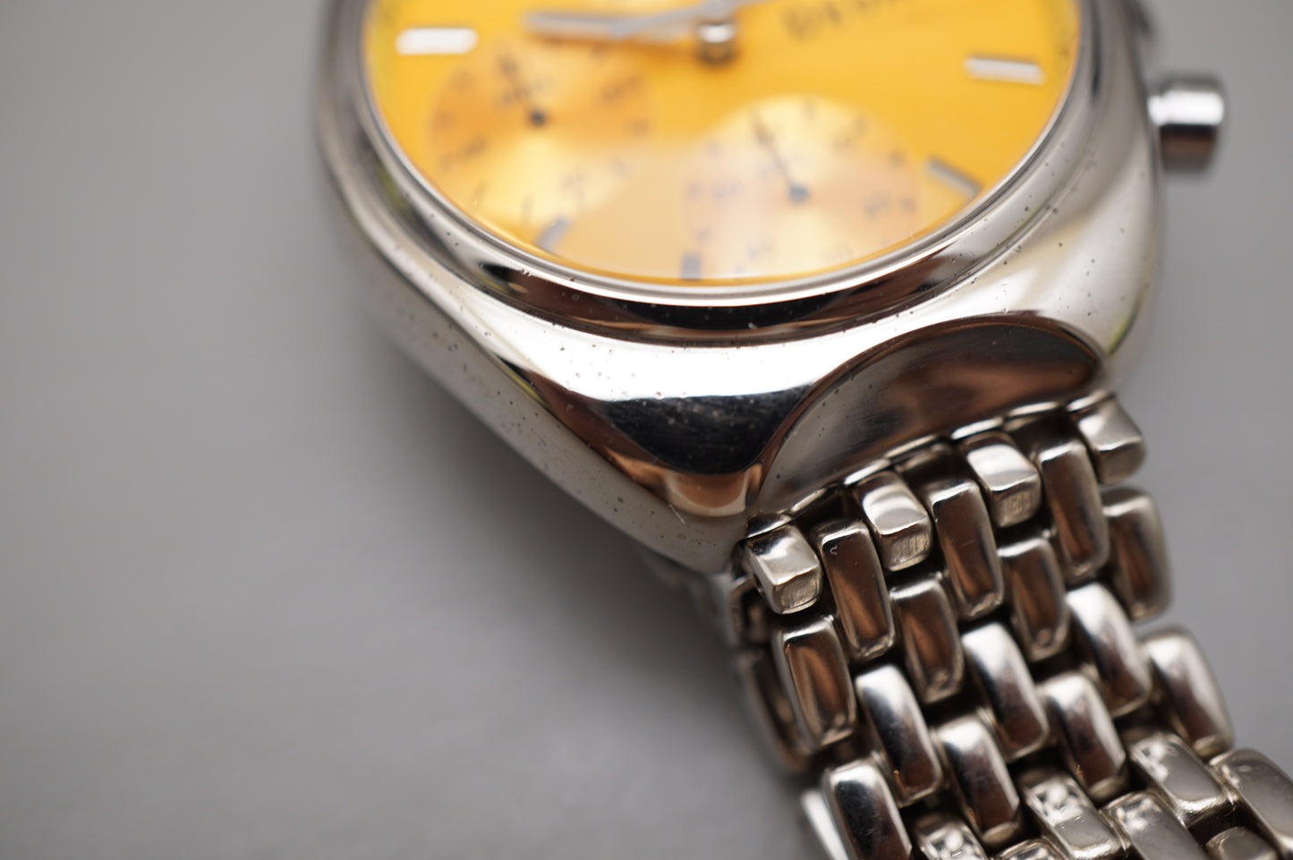 Vintage Seiko Alba DEUA V657-6040 Orange Dial Quartz Chronograph Watch