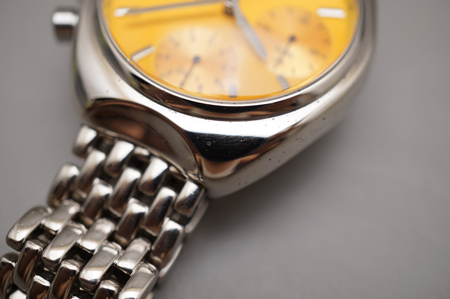 Vintage Seiko Alba DEUA V657-6040 Orange Dial Quartz Chronograph Watch