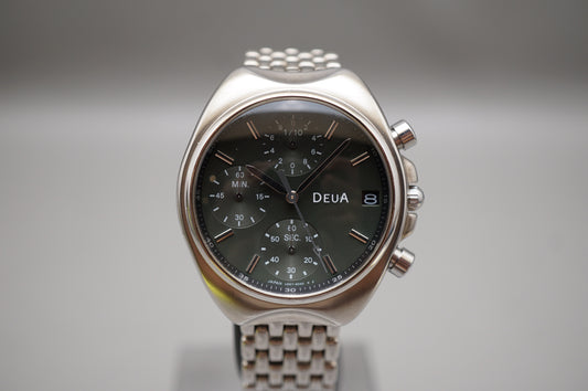Vintage Seiko Alba DEUA V657-6040 Dark Green Dial Quartz Chronograph Watch