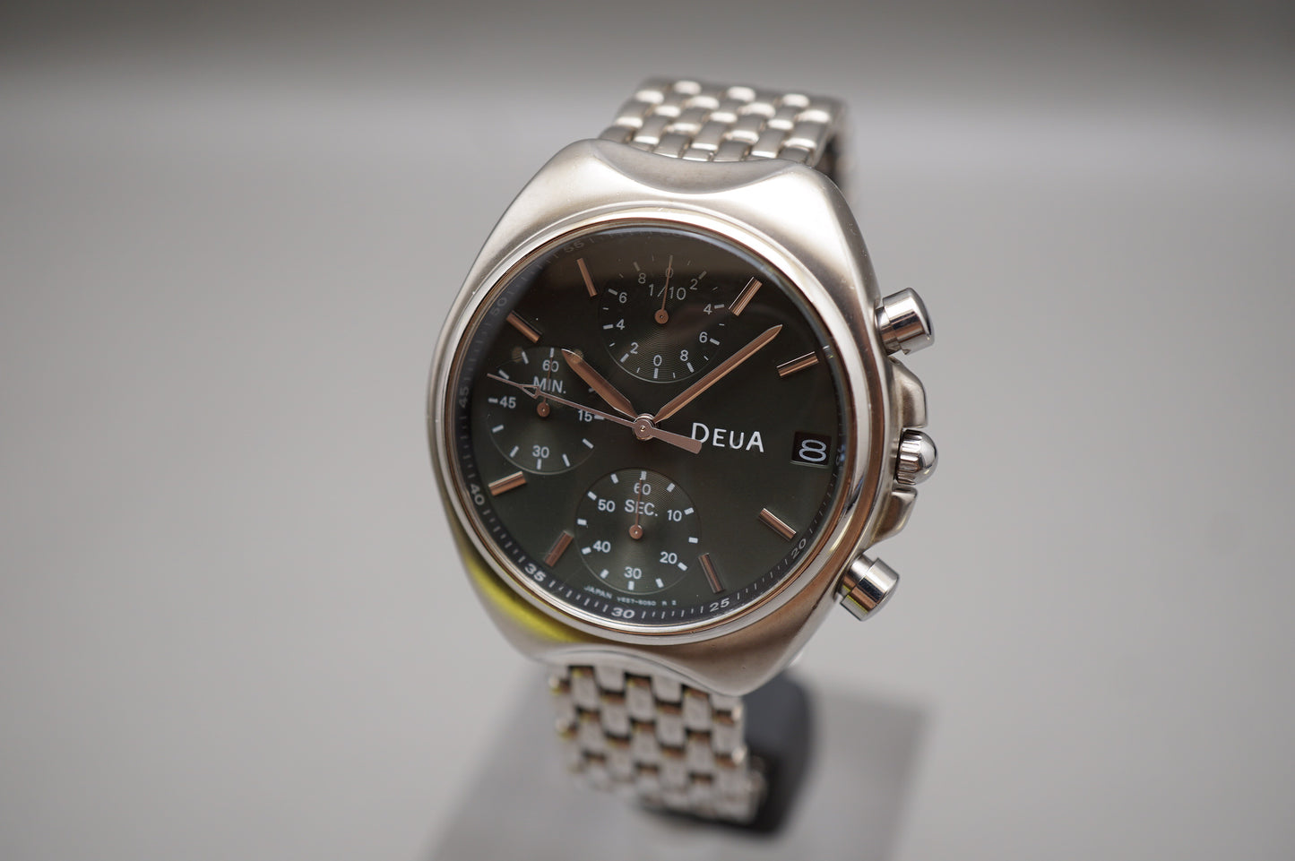 Vintage Seiko Alba DEUA V657-6040 Dark Green Dial Quartz Chronograph Watch