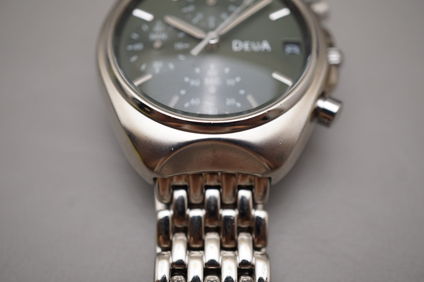 Vintage Seiko Alba DEUA V657-6040 Dark Green Dial Quartz Chronograph Watch