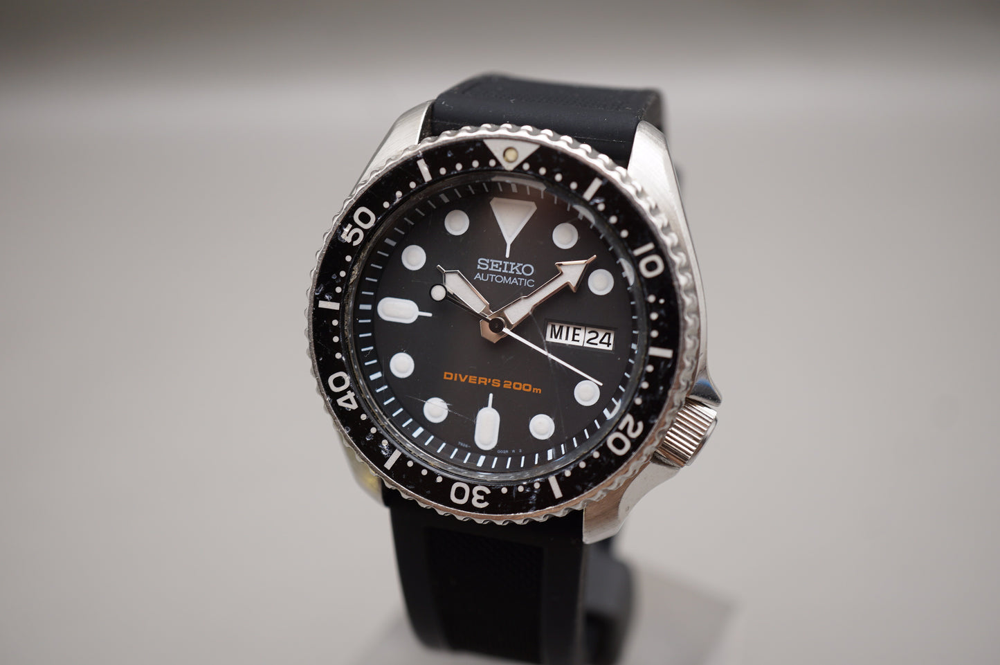 Seiko SKX007 7S26 Black Dial Divers 200M Automatic Watch Original Condition