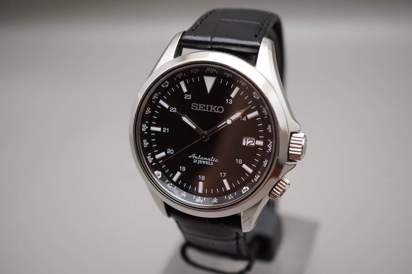 Seiko SARG003 6R15 Rare Black Dial Alpinist Automatic Watch