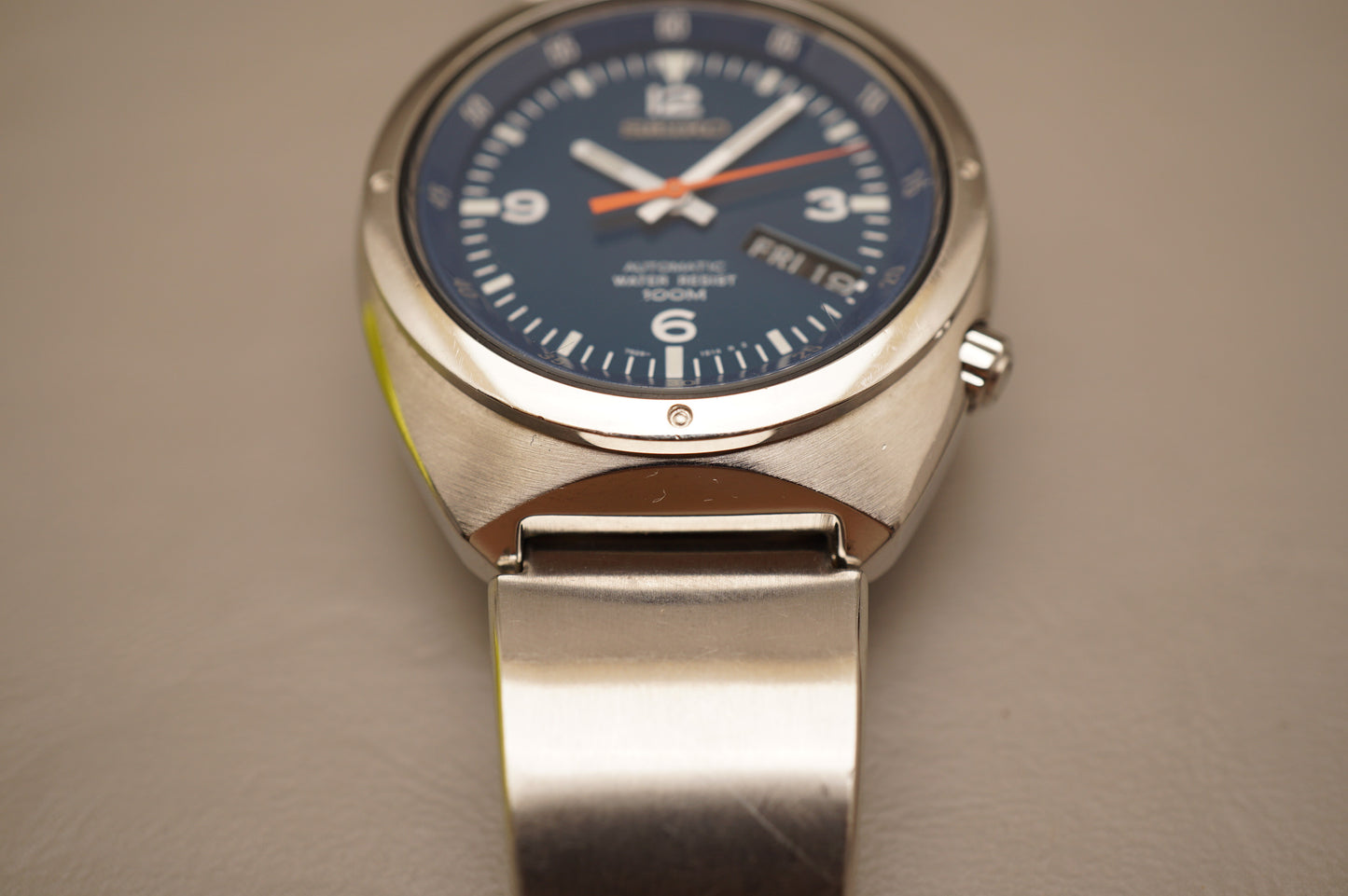 Seiko S-Wave SKX259 7S26 Blue Dial Automatic Watch Rare Original Bracelet READ