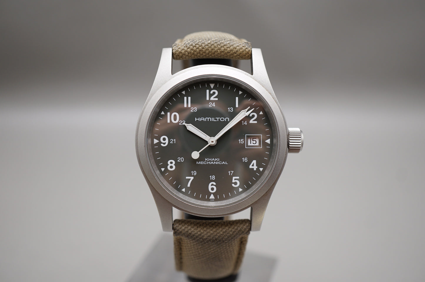 Hamilton Khaki Field H69419363 Green Dial 38mm Mechanical Watch READ
