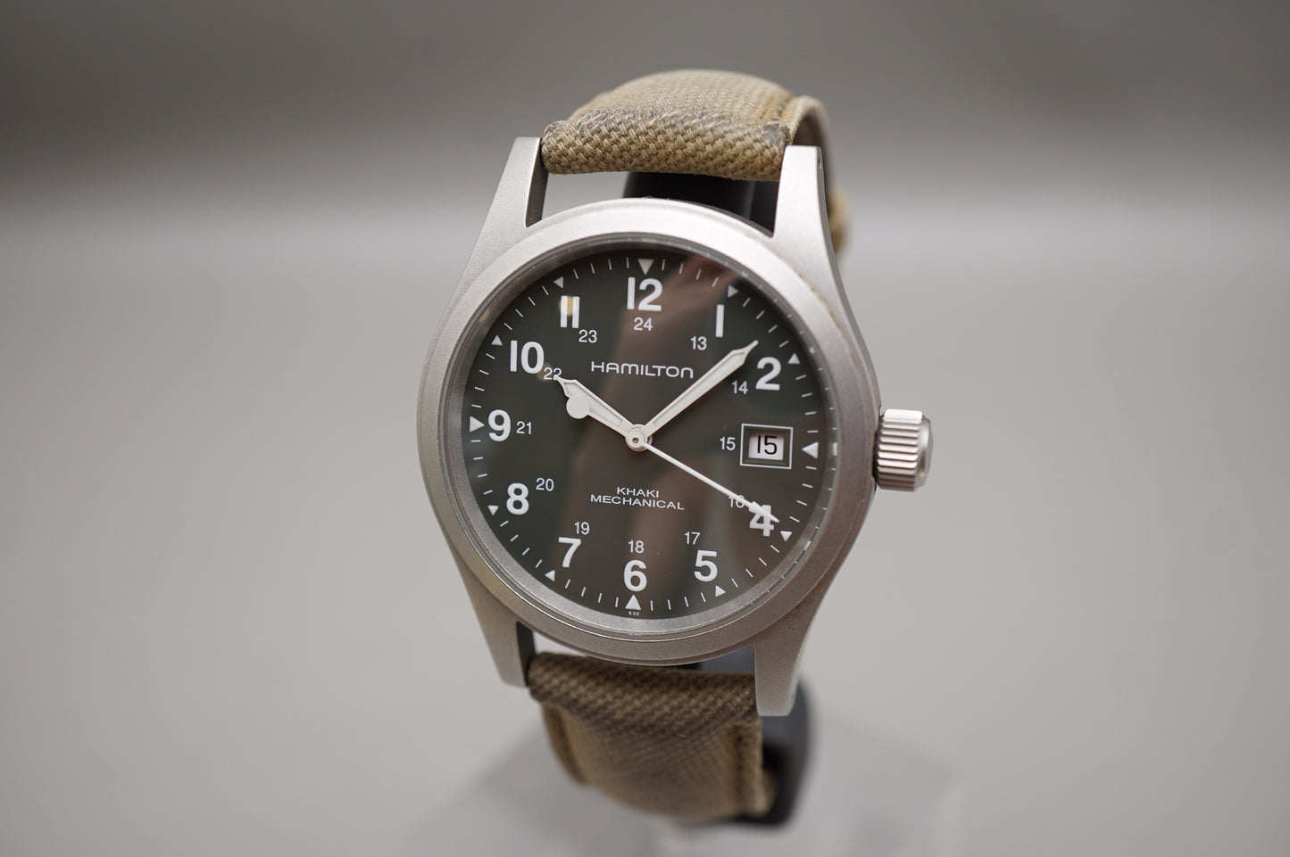 Hamilton Khaki Field H69419363 Green Dial 38mm Mechanical Watch READ