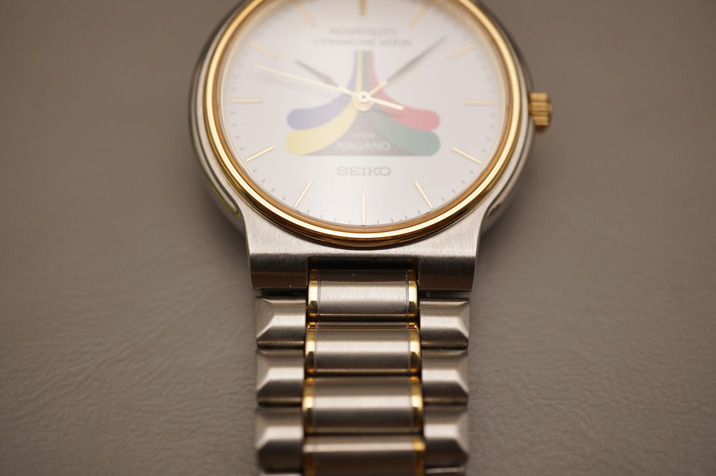 Vintage 1998 Seiko 5P31-6A50 Nagano Olympics Hospitality Two Tone Quartz Watch