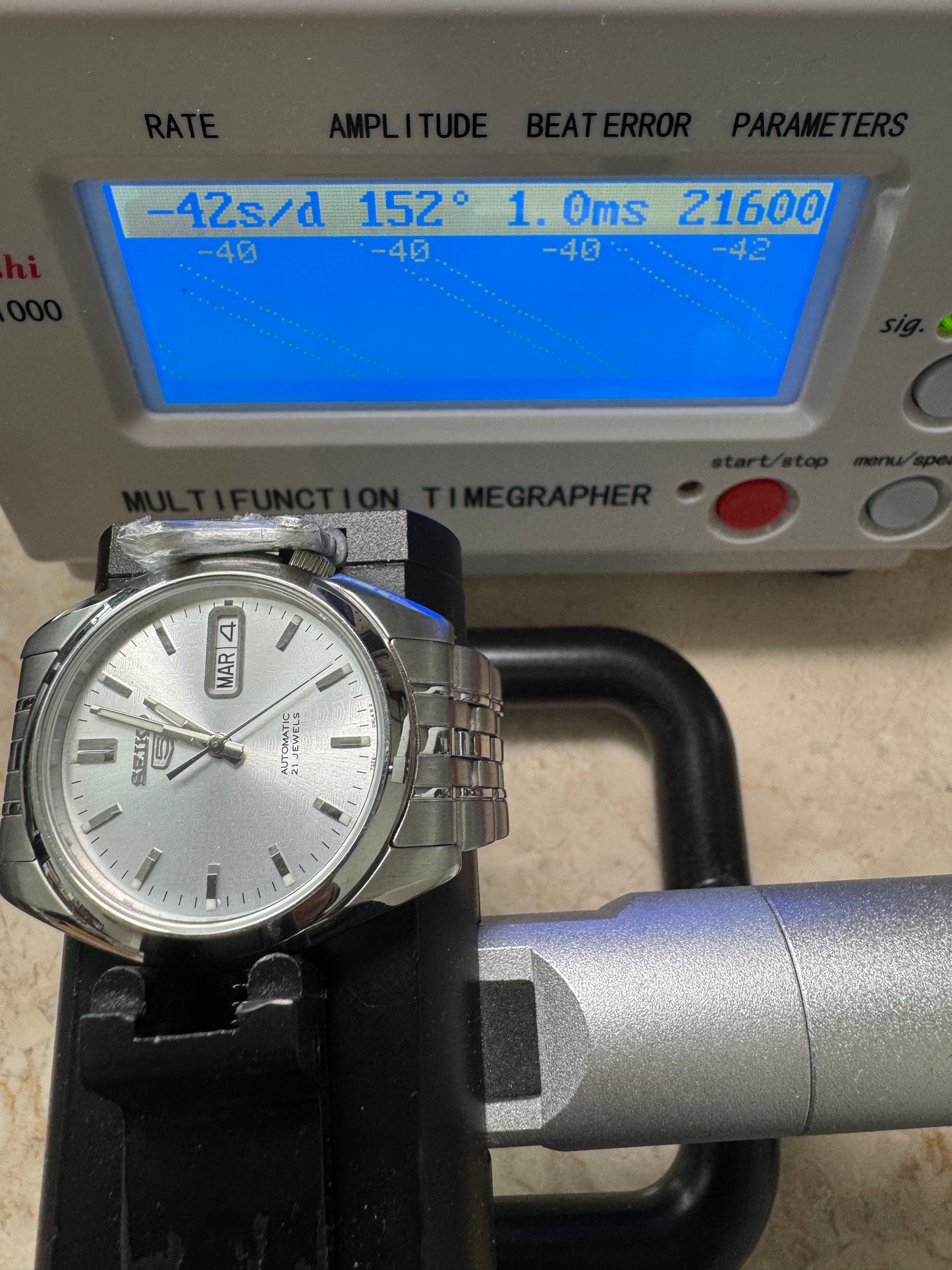 Seiko 5 SNK355K1 7S26 Silver 5 Motif Dial Automatic Watch