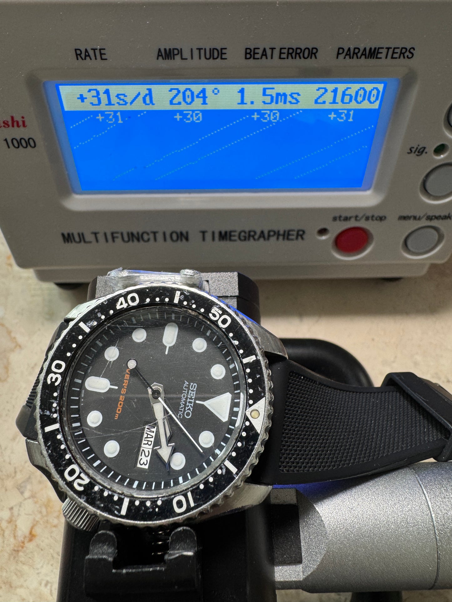 Seiko SKX007 7S26 Black Dial Divers 200M Automatic Watch Original Condition