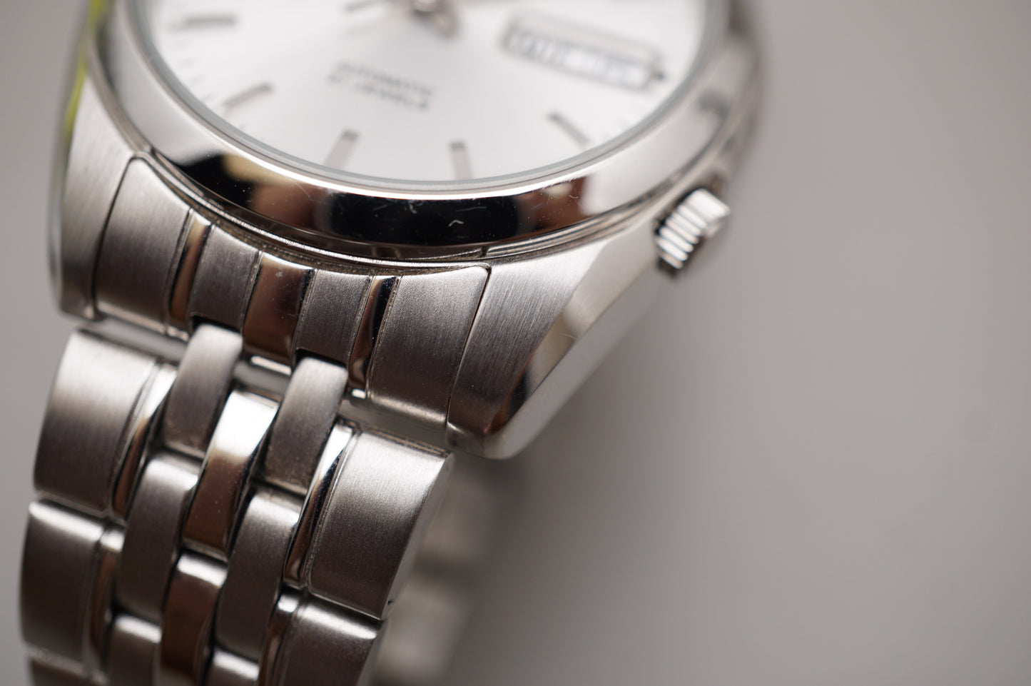 Seiko 5 SNK355K1 7S26 Silver 5 Motif Dial Automatic Watch