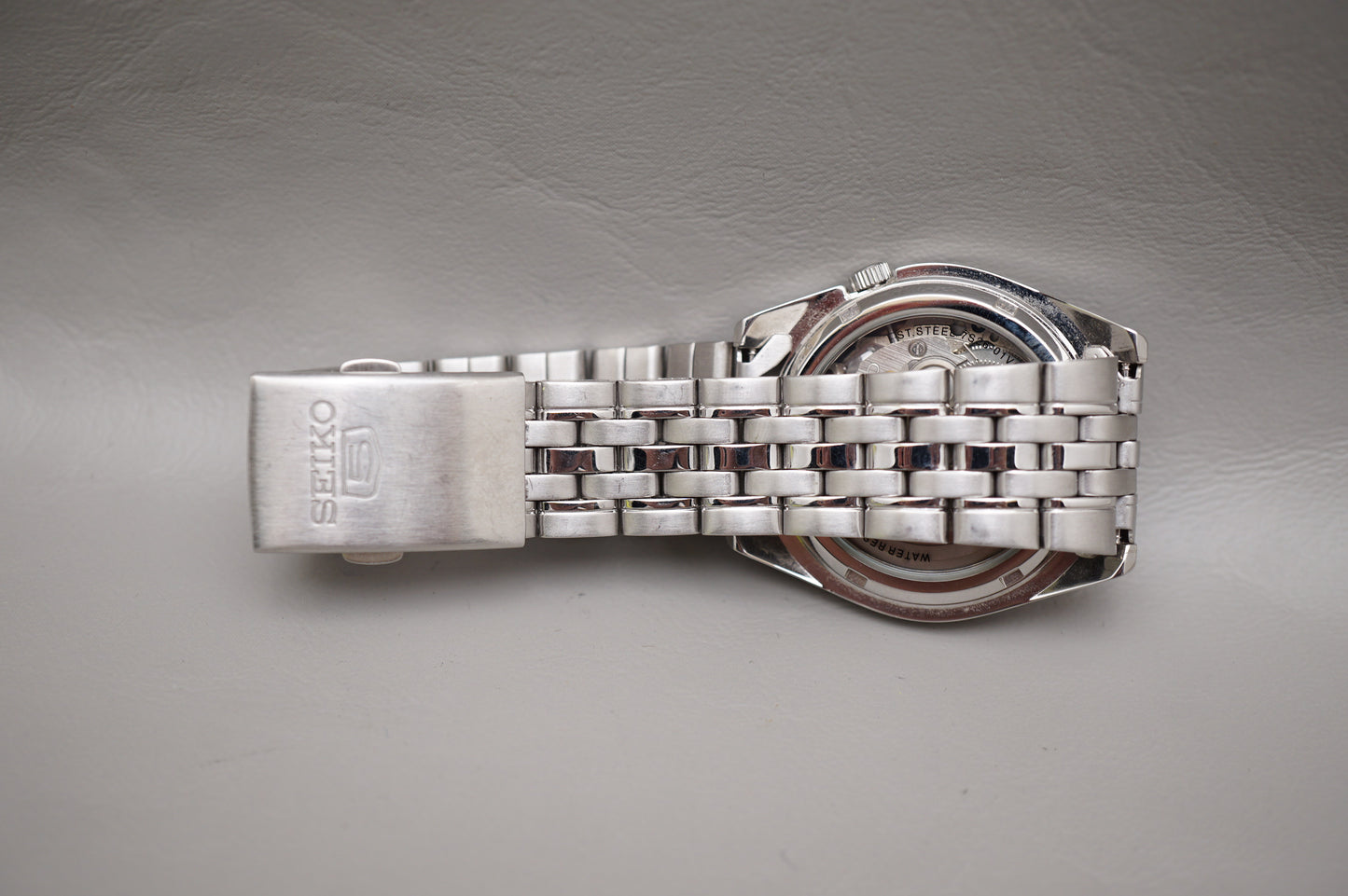 Seiko 5 SNK355K1 7S26 Silver 5 Motif Dial Automatic Watch
