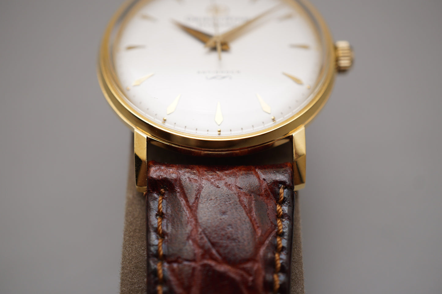 Vintage Orient Star WZ0041NW Gold Tone Dynamic White Dial 33mm Mechanical Watch