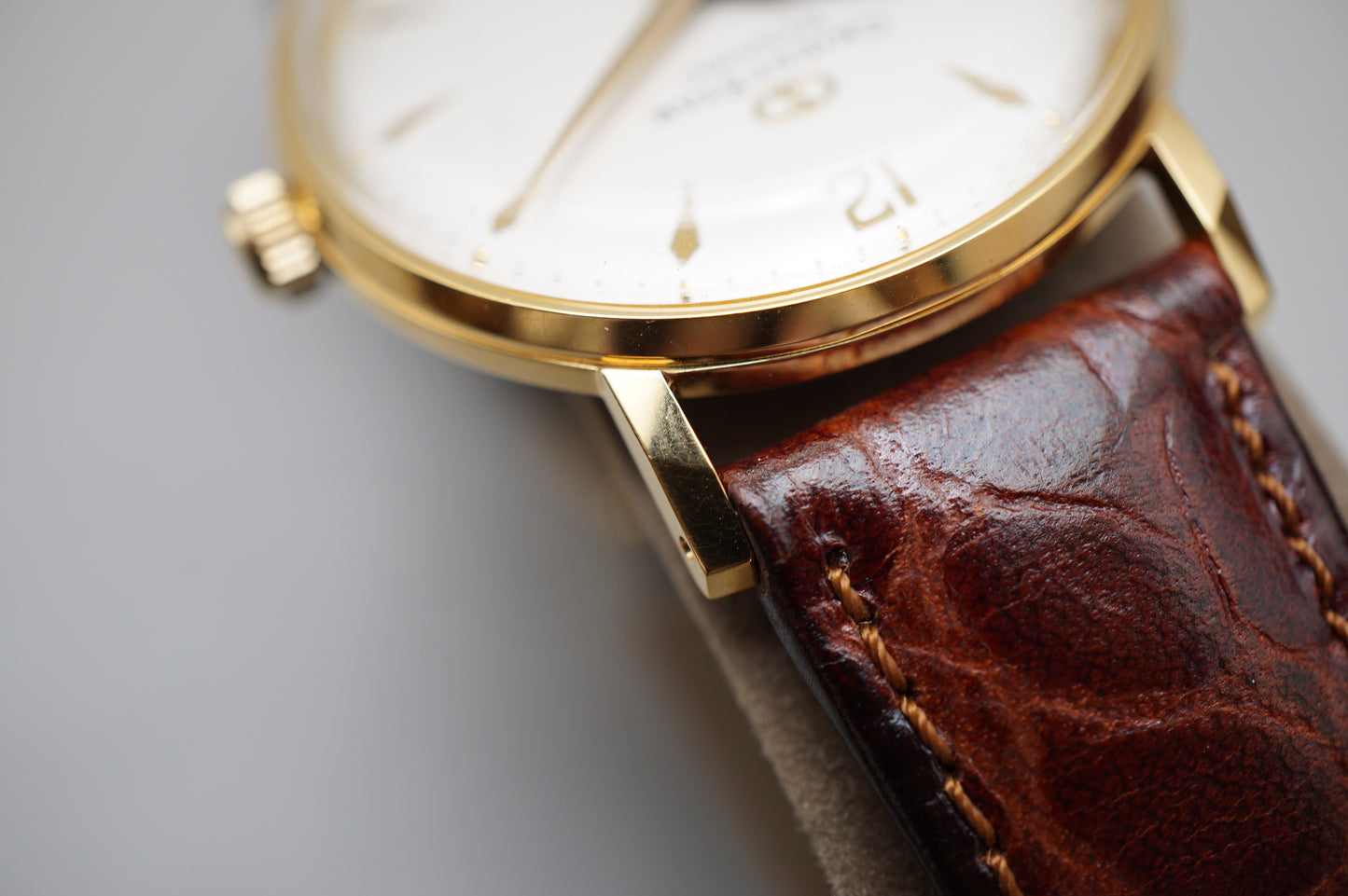 Vintage Orient Star WZ0041NW Gold Tone Dynamic White Dial 33mm Mechanical Watch