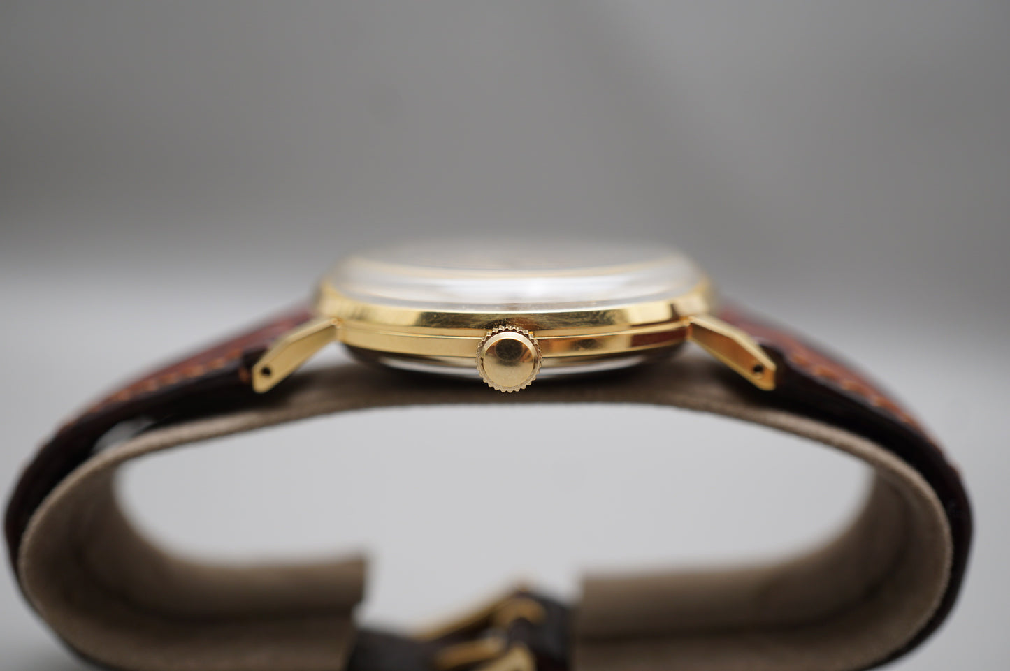 Vintage Orient Star WZ0041NW Gold Tone Dynamic White Dial 33mm Mechanical Watch