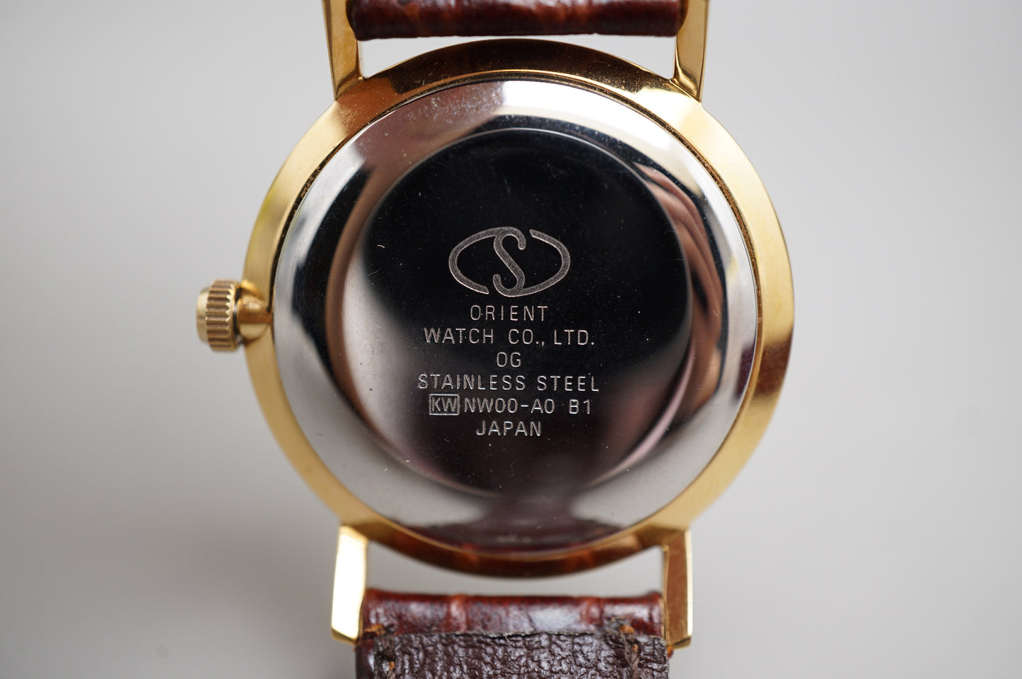Vintage Orient Star WZ0041NW Gold Tone Dynamic White Dial 33mm Mechanical Watch